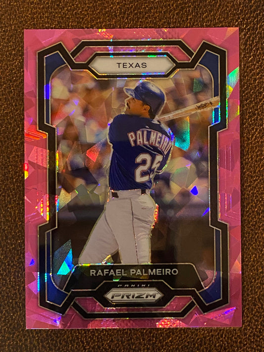 Rafael Palmeiro - 2024 Panini Prizm - Pink Ice Mega - Rangers