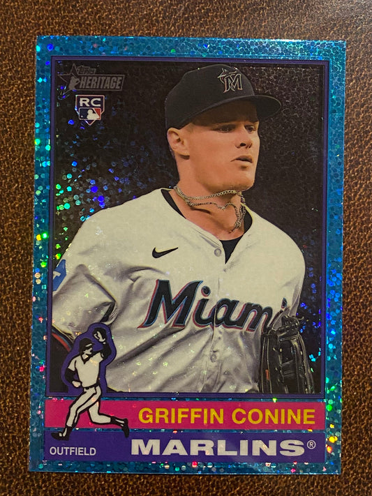 Griffin Conine - 2025 Topps Heritage - Blue Sparkle - Marlins