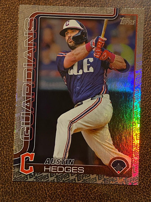 Austin Hedges - 2025 Topps Series 2 - Fanatics Exclusive Topps Foil Border - Guardians