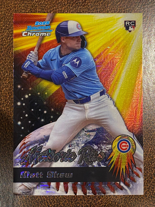 Matt Shaw - 2025 Bowman Chrome - Meteoric Rise Mojo - Cubs