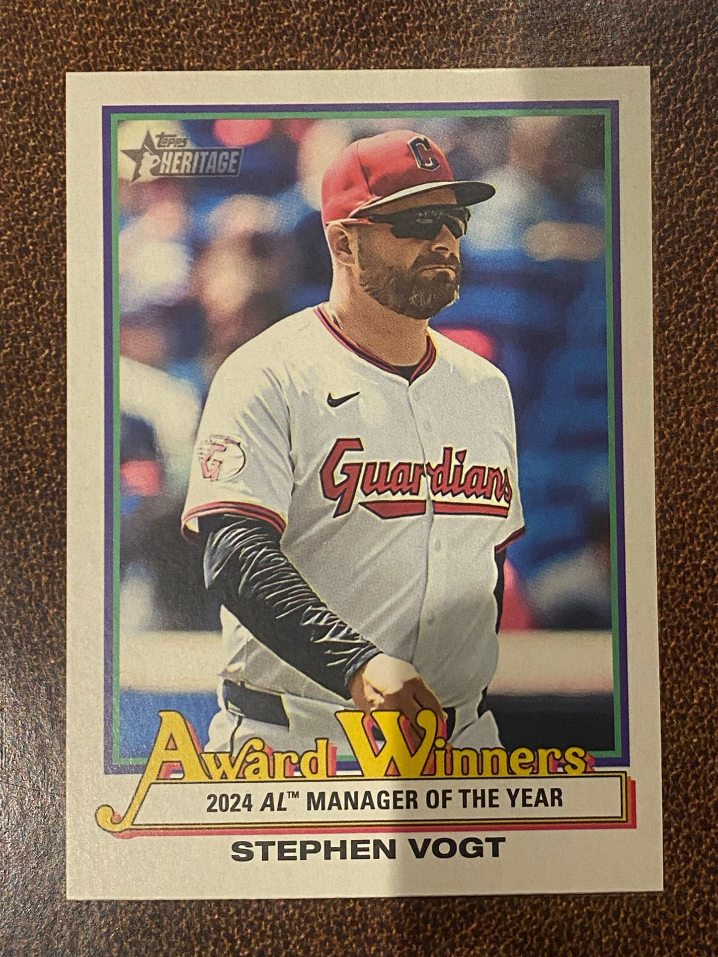 Stephen Vogt - 2025 Topps Heritage High Number - Award Winners Insert - Guardians