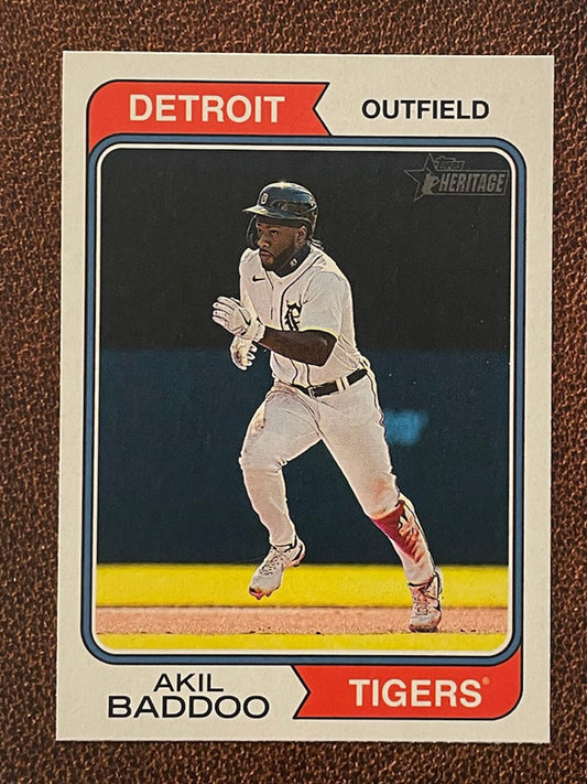 Akil Baddoo - 2023 Topps Heritage - Short Print - Tigers