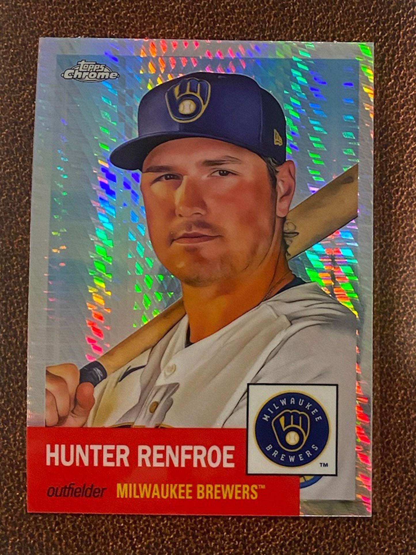 Hunter Renfroe - 2022 Topps Chrome Platinum Anniversary - Prism Refractor - Brewers