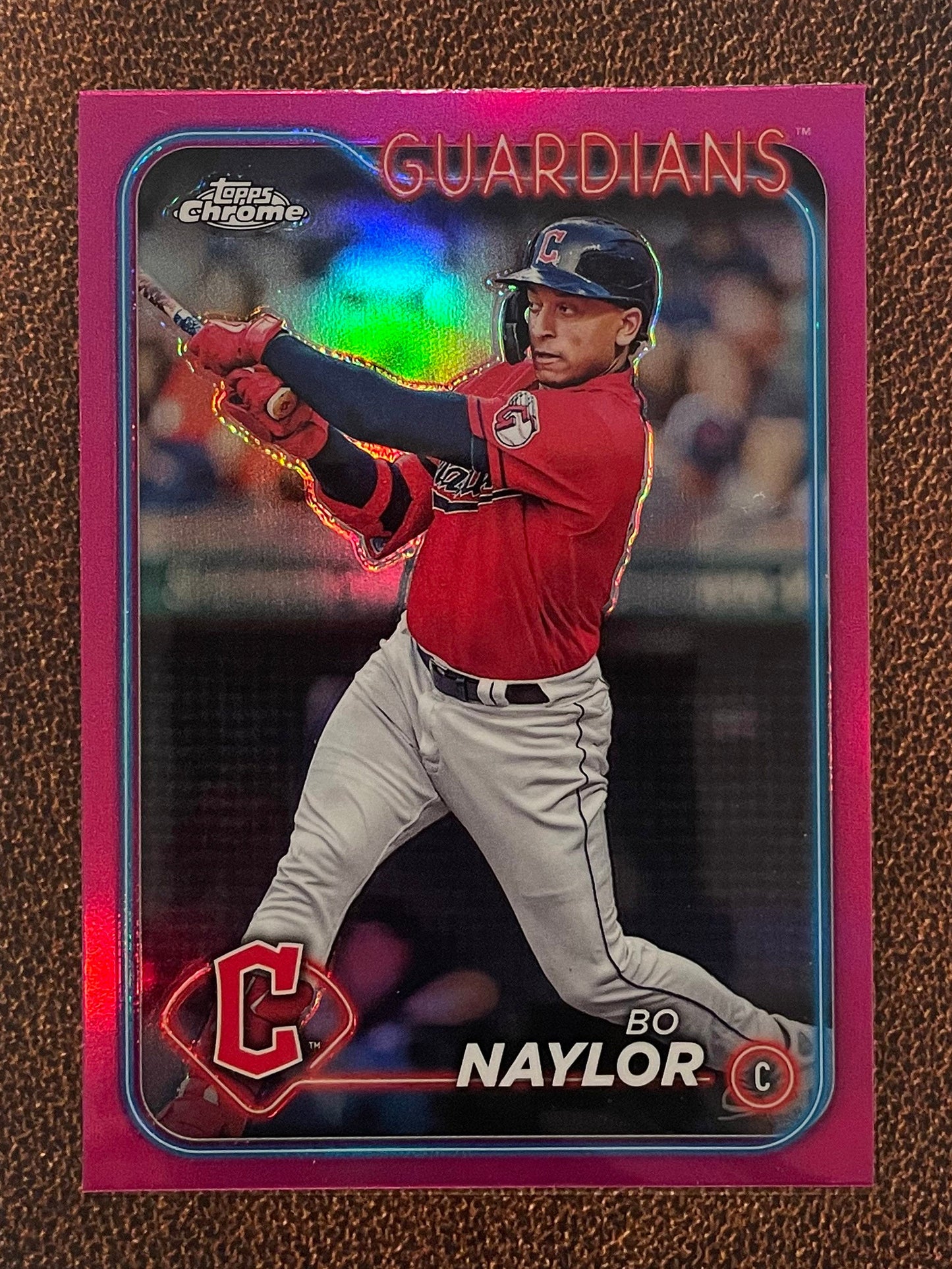 Bo Naylor - 2024 Topps Chrome - Pink Refractor - Guardians