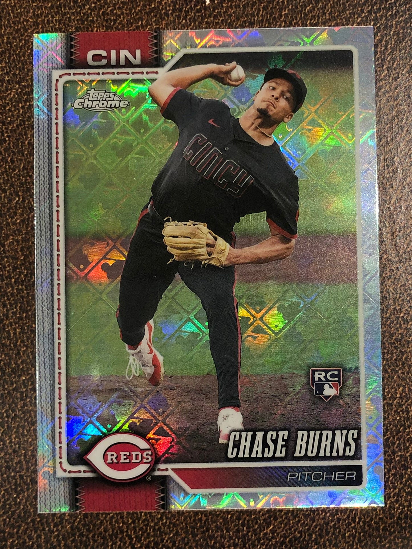 Chase Burns - 2026 Topps Chrome Logofractor - Base Logofractor - Reds