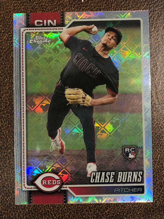 Chase Burns - 2026 Topps Chrome Logofractor - Base Logofractor - Reds