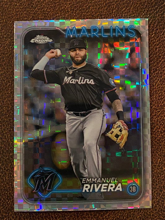 Emmanuel Rivera - 2024 Topps Chrome Update - XFractor - Marlins