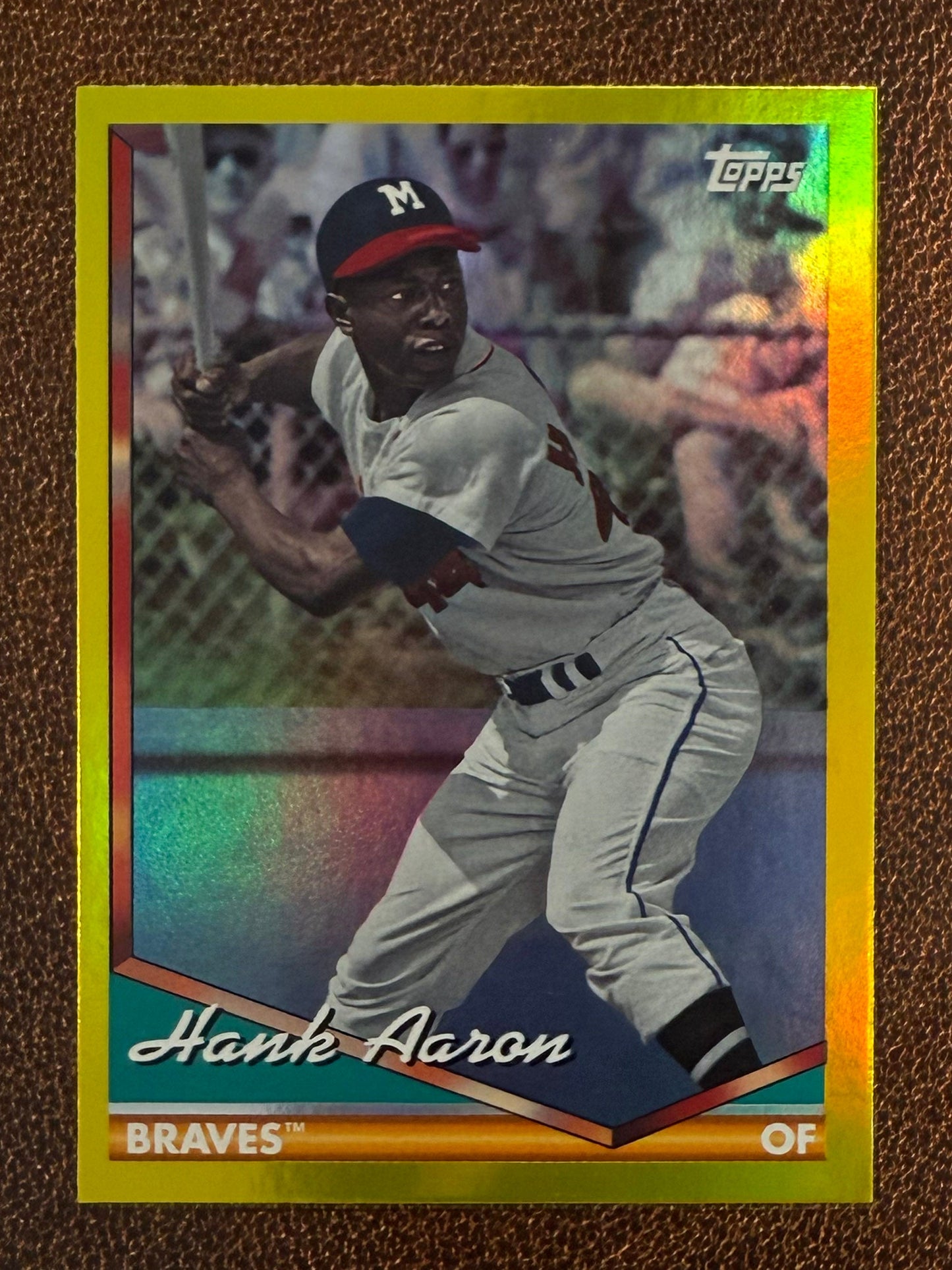 Hank Aaron - 2024 Topps Archives - Yellow Foil - Braves