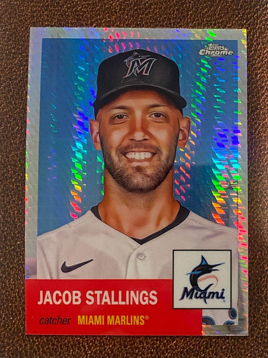 Jacob Stallings - 2022 Topps Chrome Platinum Anniversary - Prism Refractor - Marlins