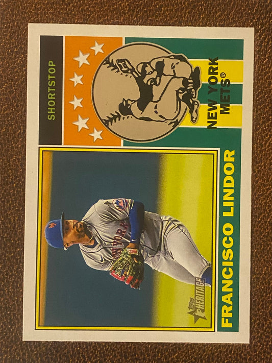 Francisco Lindor - 2025 Topps Heritage - Player Icon Insert - Mets