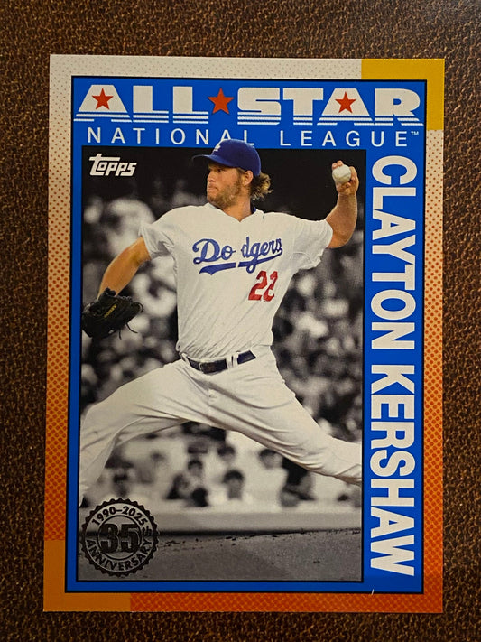 Clayton Kershaw - 2025 Topps Series 2 - 1990 All Star Insert - Dodgers