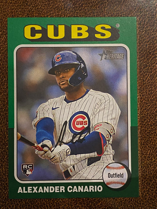 Alexander Canario - 2024 Topps Heritage High Number - Green Border - Cubs
