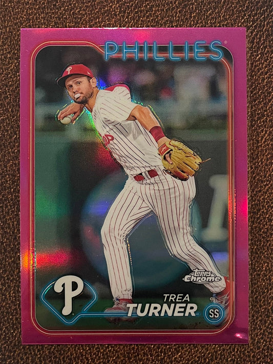 Trea Turner - 2024 Topps Chrome - Pink Refractor - Phillies