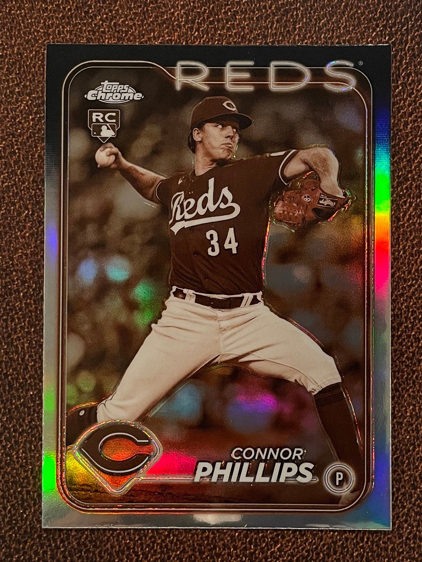 Connor Phillips - 2024 Topps Chrome - Sepia Refractor - Reds