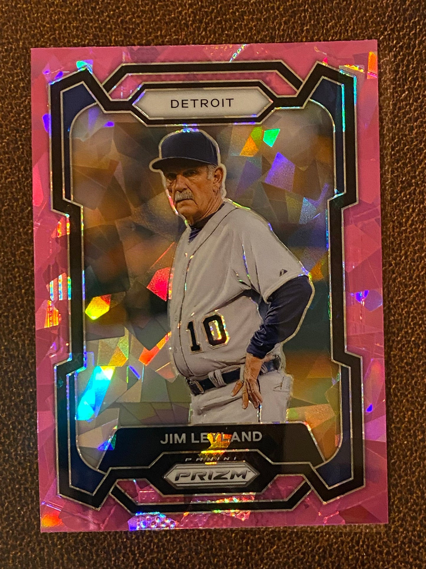 Jim Leyland - 2024 Panini Prizm - Pink Ice Mega - Tigers