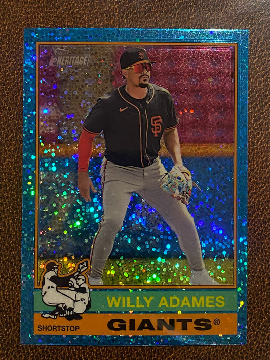 Willy Adames - 2025 Topps Heritage - Blue Sparkle - Giants