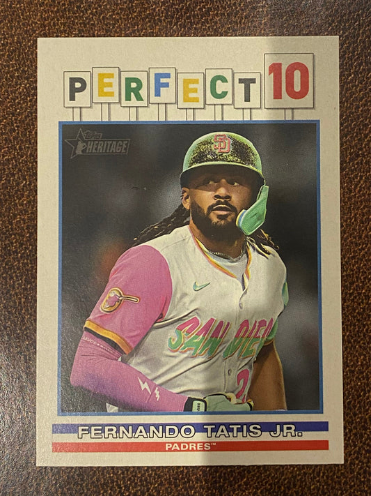 Fernando Tatis Jr. - 2025 Topps Heritage High Number - Perfect 10 Insert - Padres