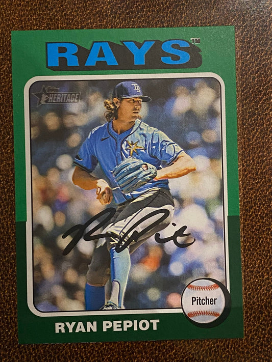 Ryan Pepiot - 2024 Topps Heritage High Number - Green Border - Rays