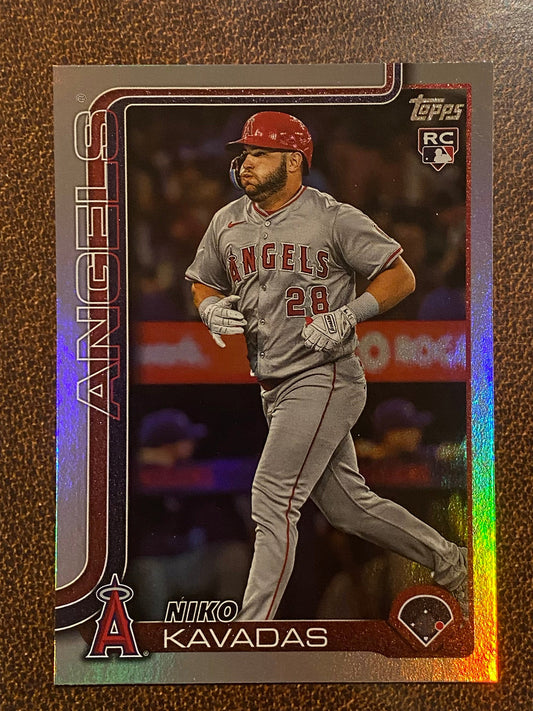 Niko Kavadas - 2025 Topps Series 1 - Rainbow Foil - Angels