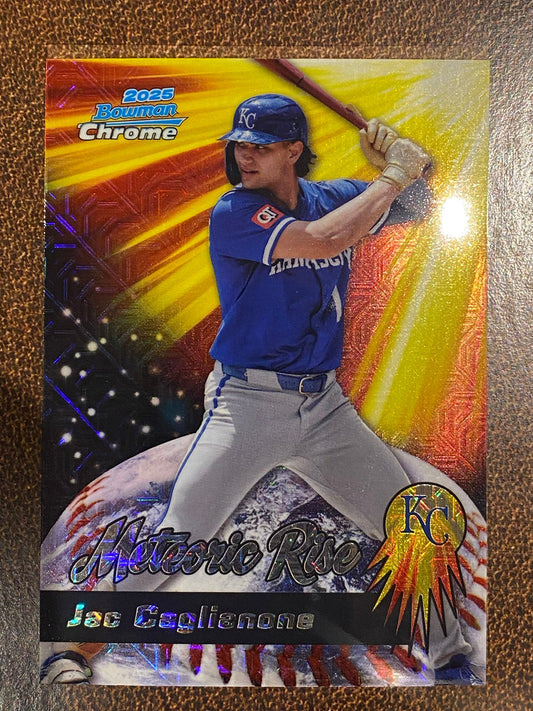 Jac Caglianone - 2025 Bowman Chrome - Meteoric Rise Mojo - Royals
