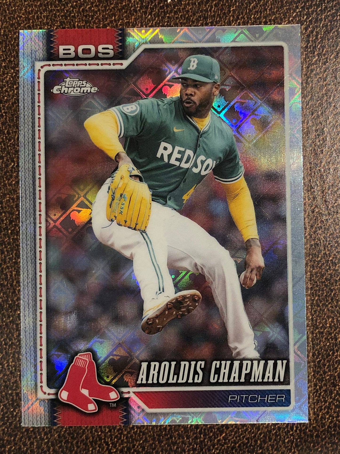 Aroldis Chapman - 2026 Topps Chrome Logofractor - Base Logofractor - Red Sox