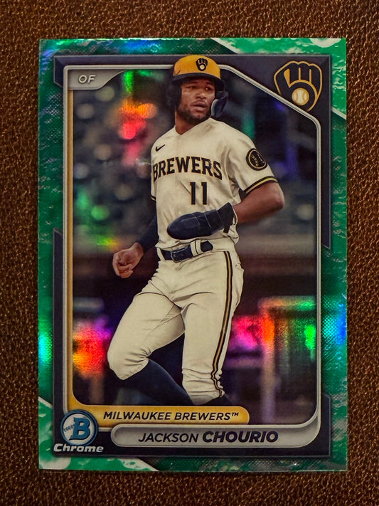 Jackson Chourio - 2024 Bowman - Chrome Lunar Glow - Brewers