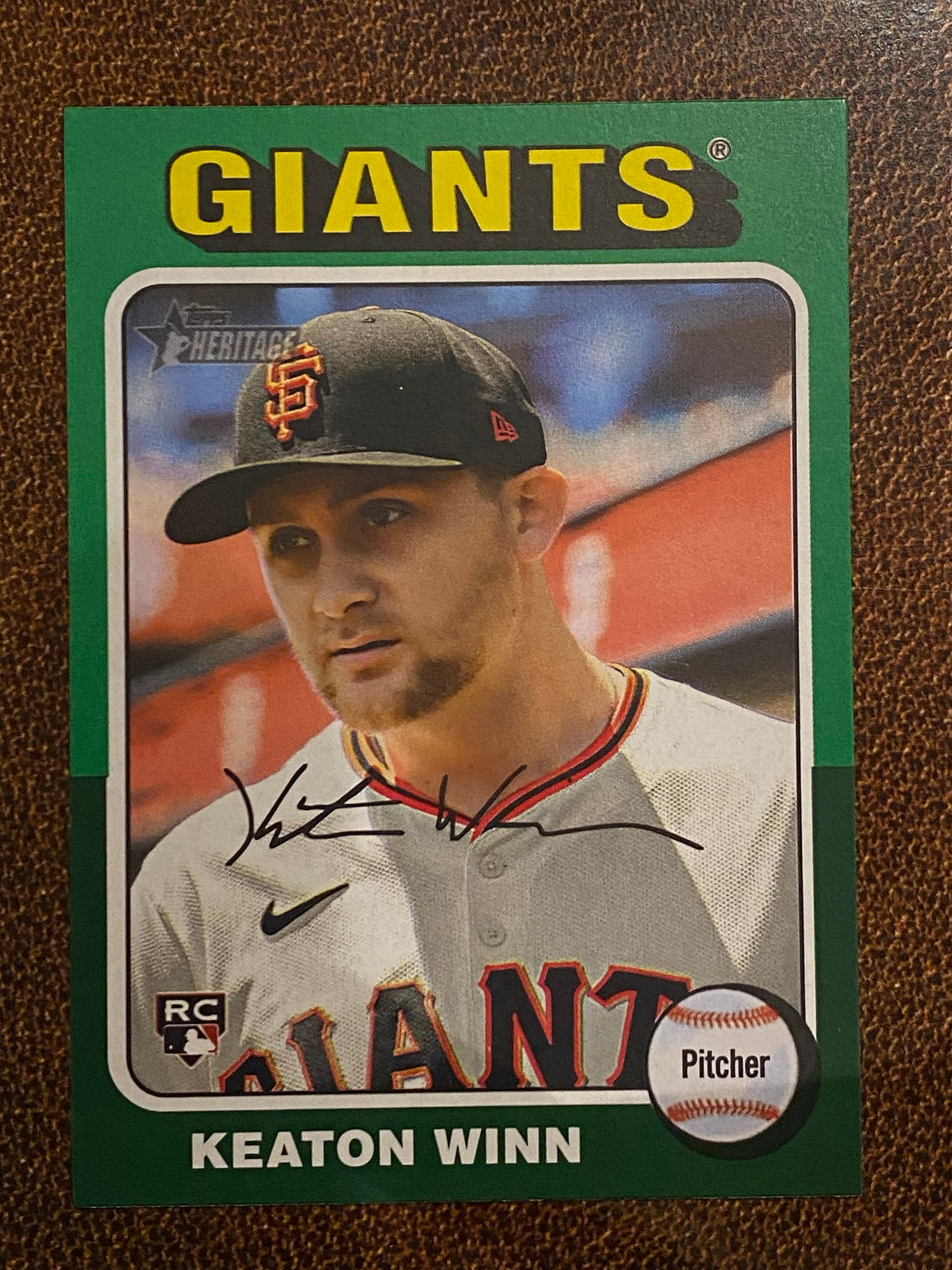 Keaton Winn - 2024 Topps Heritage High Number - Green Border - Giants