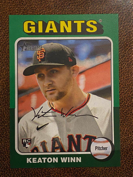 Keaton Winn - 2024 Topps Heritage High Number - Green Border - Giants