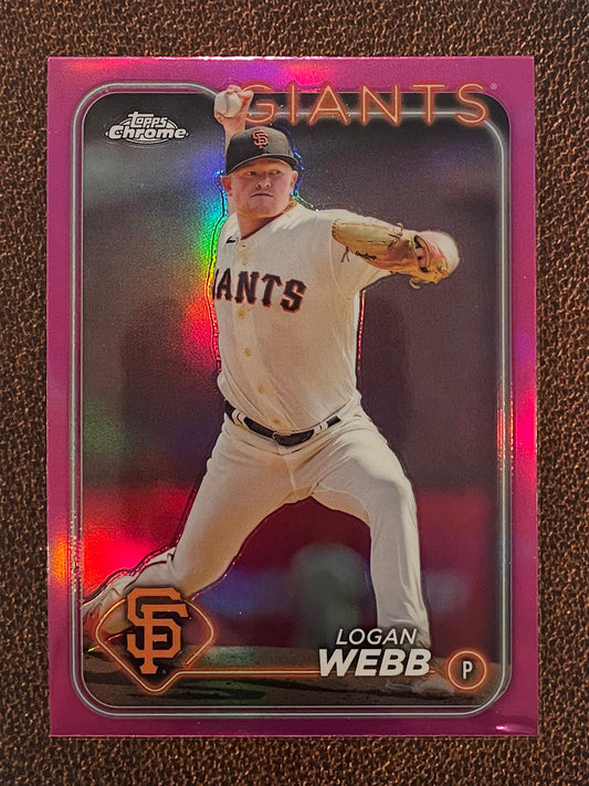 Logan Webb - 2024 Topps Chrome - Pink Refractor - Giants