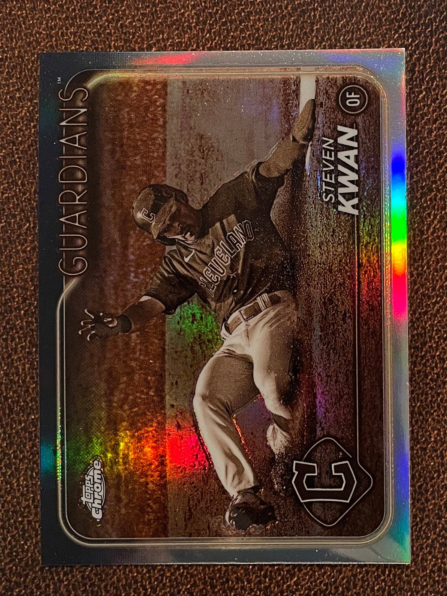 Steven Kwan - 2024 Topps Chrome - Sepia Refractor - Guardians