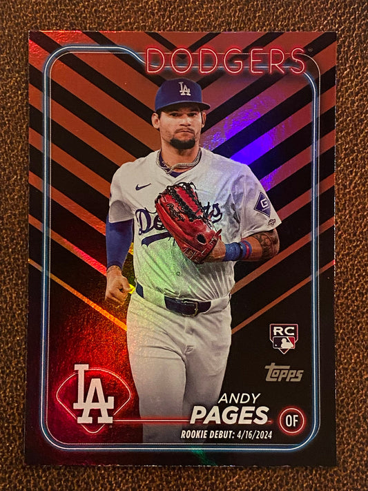 Andy Pages - 2024 Topps Update - Holiday Parallel (Rookie Debut) - Dodgers