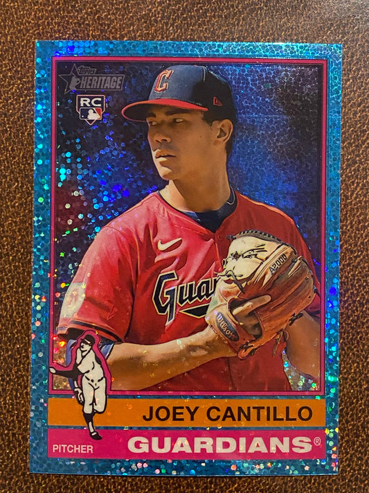 Joey Cantillo - 2025 Topps Heritage - Blue Sparkle - Guardians