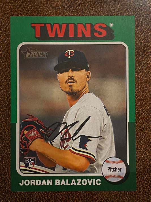 Jordan Balazovic - 2024 Topps Heritage High Number - Green Border - Twins