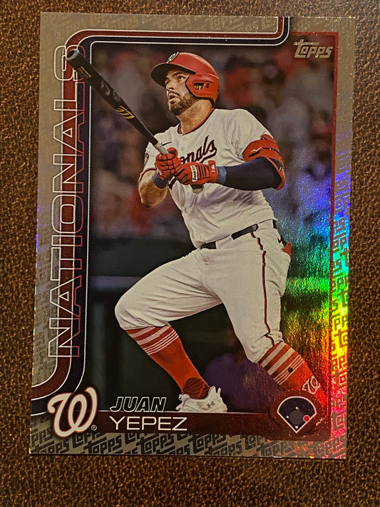Juan Yepez - 2025 Topps Series 2 - Fanatics Exclusive Topps Foil Border - Nationals