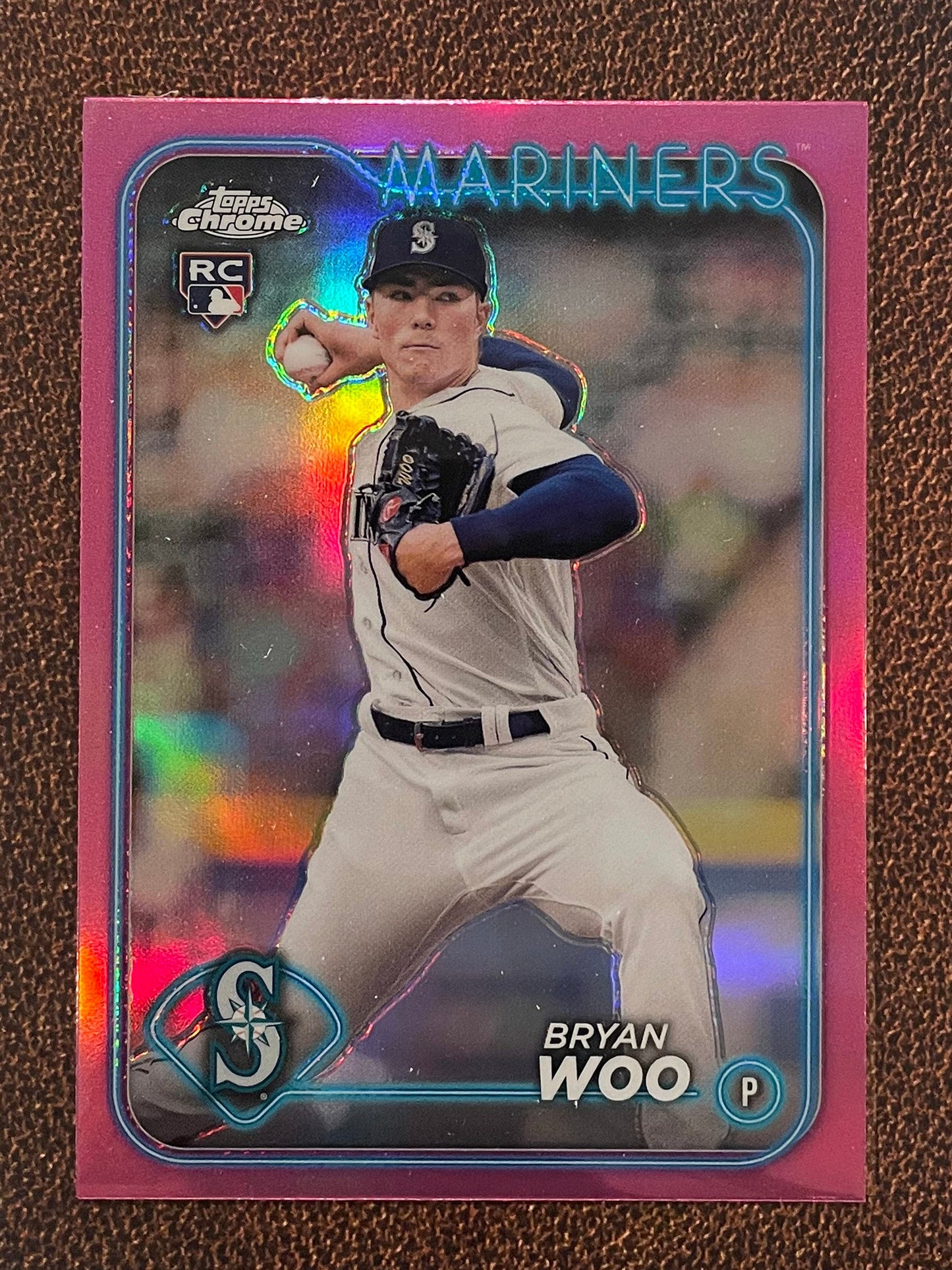 Bryan Woo - 2024 Topps Chrome - Pink Refractor - Mariners