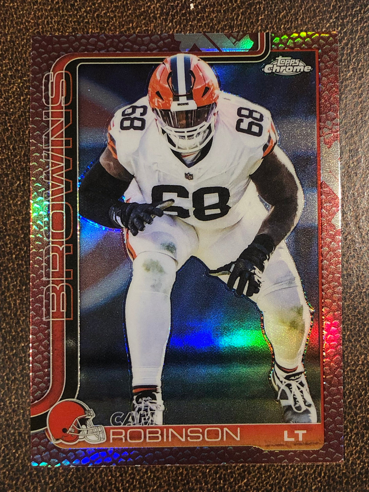 Cam Robinson - 2025 Topps Chrome - Football Leather Refractor - Browns