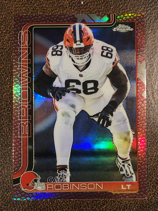 Cam Robinson - 2025 Topps Chrome - Football Leather Refractor - Browns