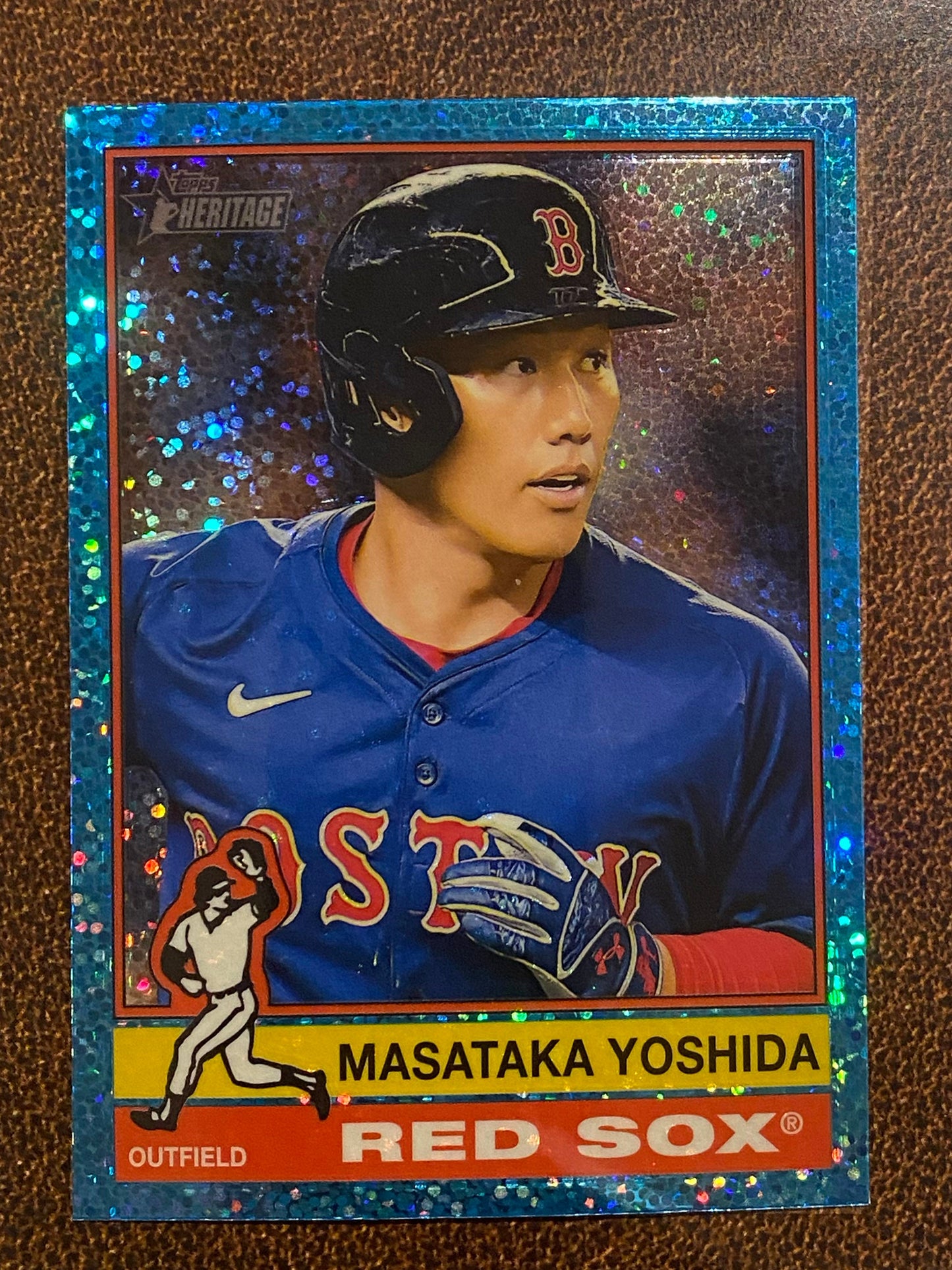 Masataka Yoshida - 2025 Topps Heritage - Blue Sparkle - Red Sox