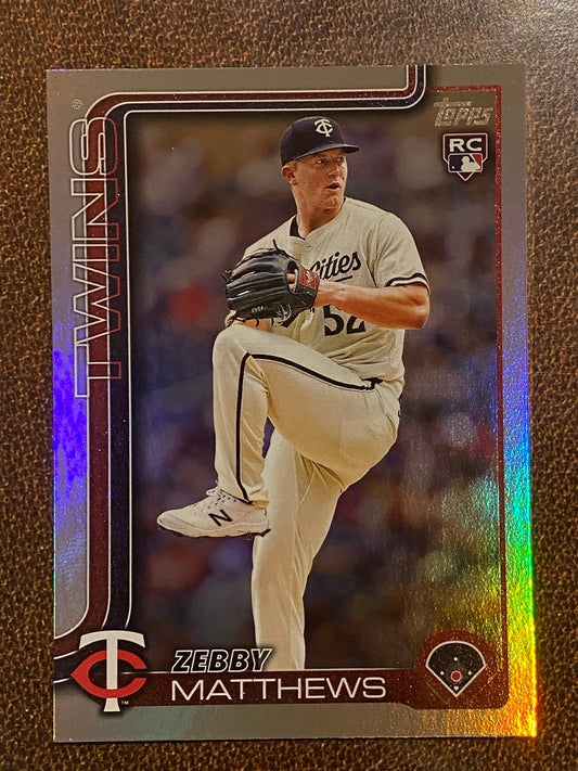 Zebby Matthews - 2025 Topps Series 1 - Rainbow Foil - Twins