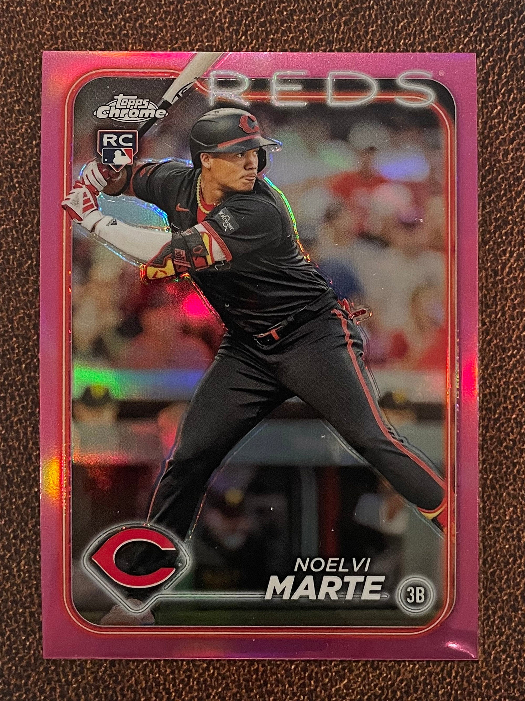 2021 Leaf Metal Draft Pink Auto deals /20 - Noelvi Marte - MLB Rookie Reds RC Prospect