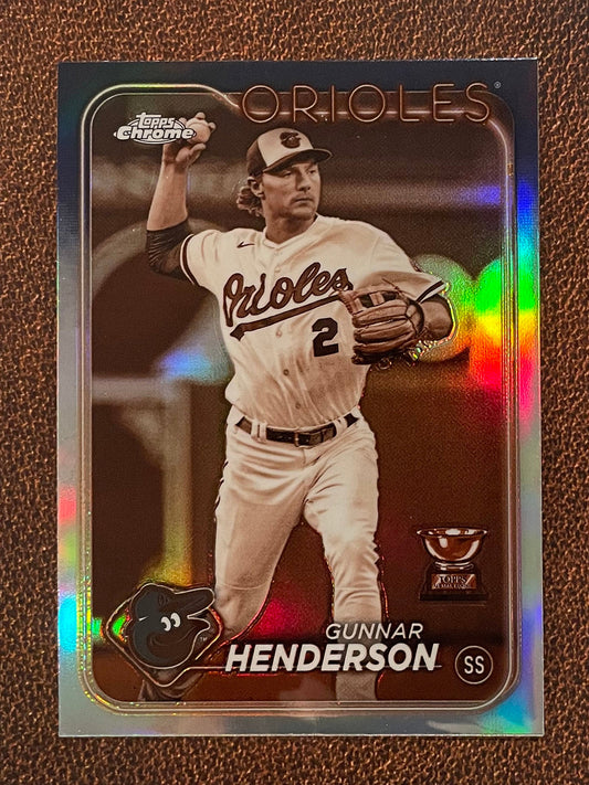 Gunnar Henderson - 2024 Topps Chrome - Sepia Refractor - Orioles