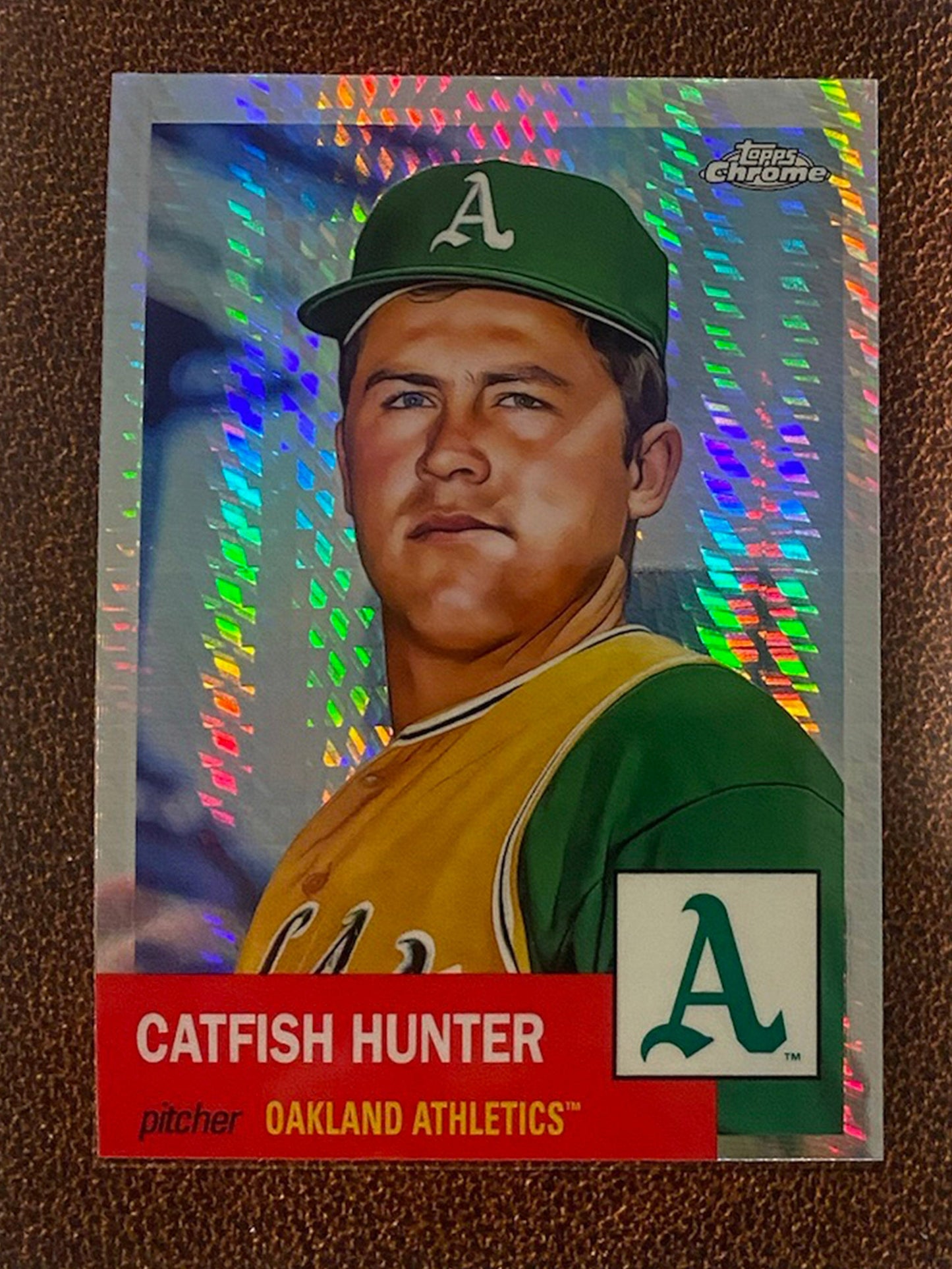 Catfish Hunter - 2022 Topps Chrome Platinum Anniversary - Prism Refractor - Athletics