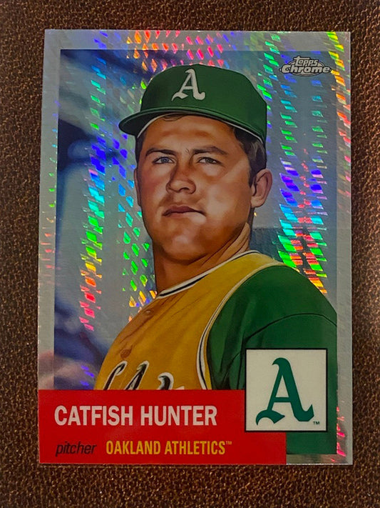 Catfish Hunter - 2022 Topps Chrome Platinum Anniversary - Prism Refractor - Athletics