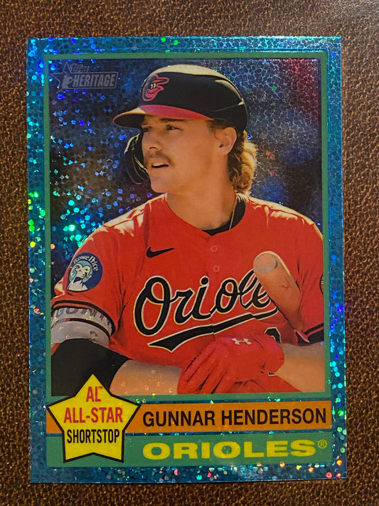 Gunnar Henderson - 2025 Topps Heritage - Blue Sparkle - Orioles