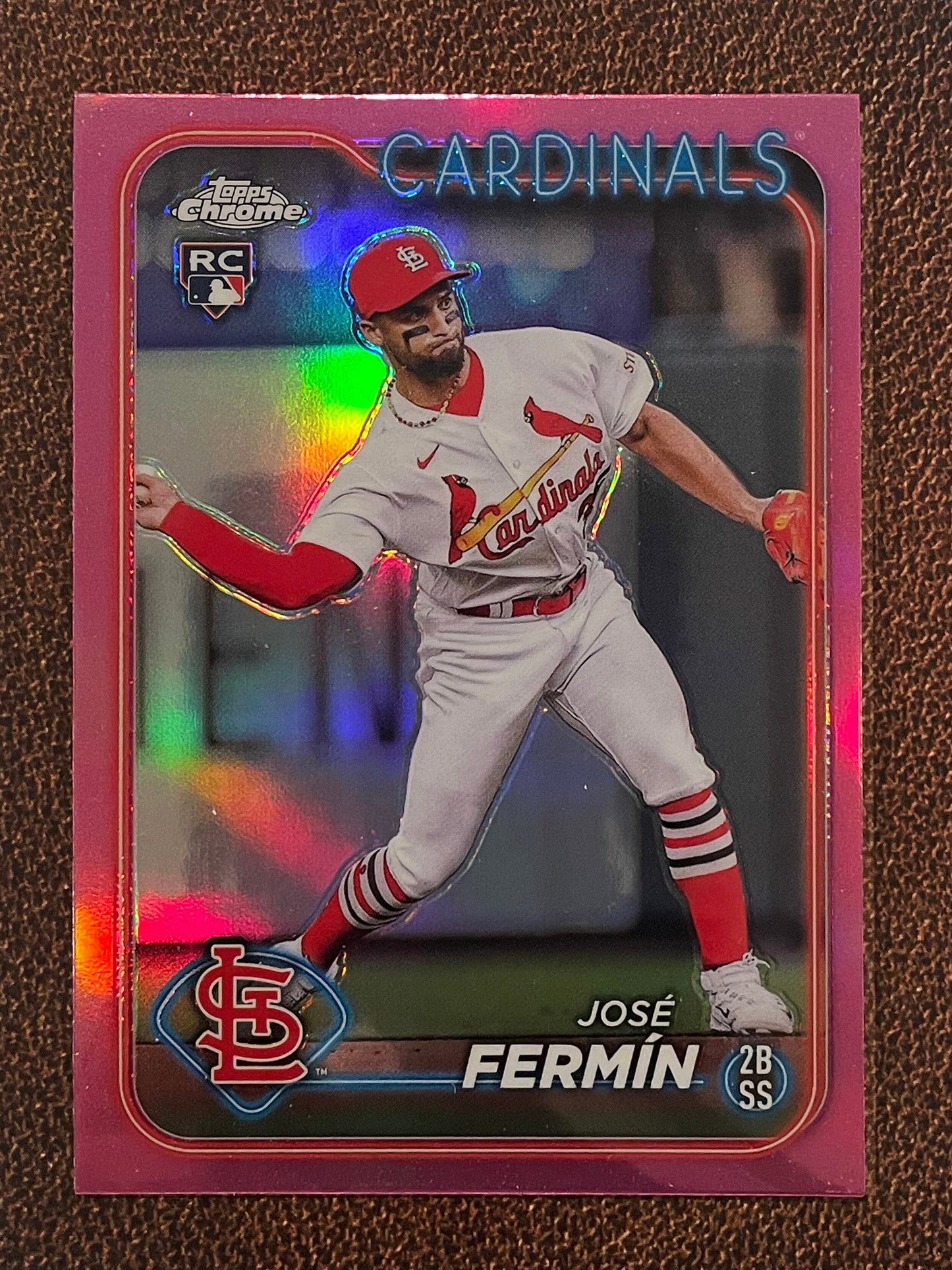 Jose Fermin - 2024 Topps Chrome - Pink Refractor - Cardinals