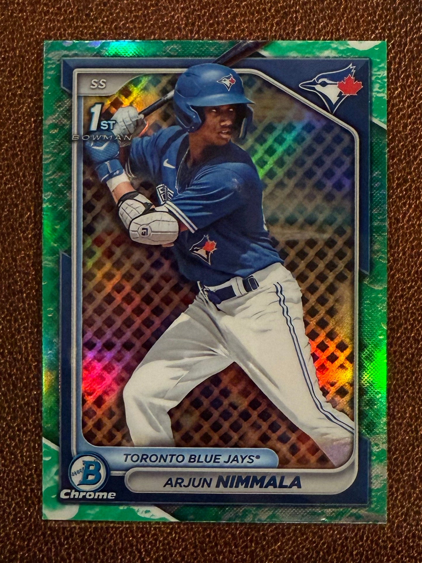 Arjun Nimmala - 2024 Bowman - Chrome Lunar Glow - Blue Jays
