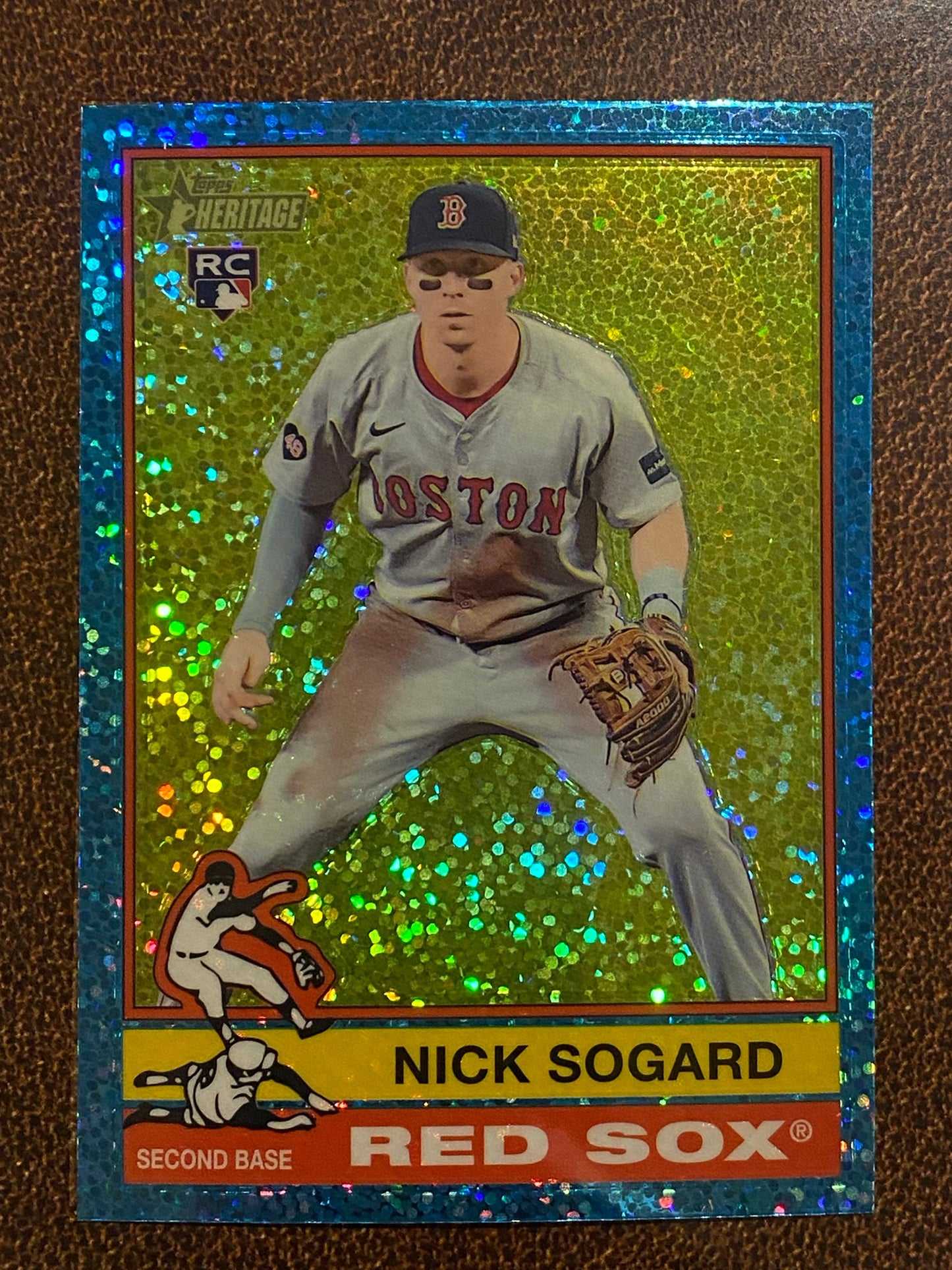 Nick Sogard - 2025 Topps Heritage - Blue Sparkle - Red Sox