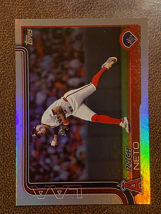 Zach Neto - 2025 Topps Series 1 - Rainbow Foil - Angels