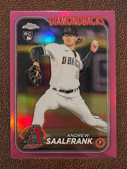 Andrew Saalfrank - 2024 Topps Chrome - Pink Refractor - Diamondbacks