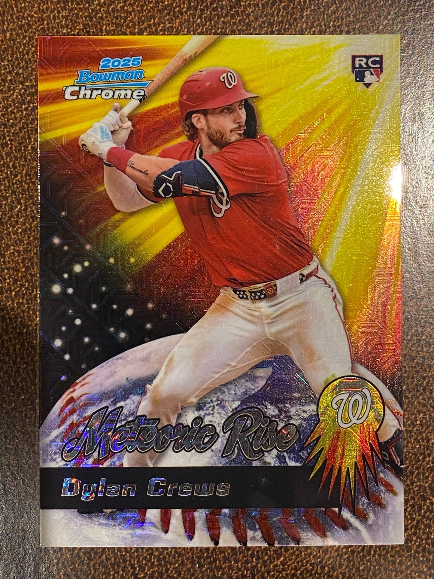Dylan Crews - 2025 Bowman Chrome - Meteoric Rise Mojo - Nationals